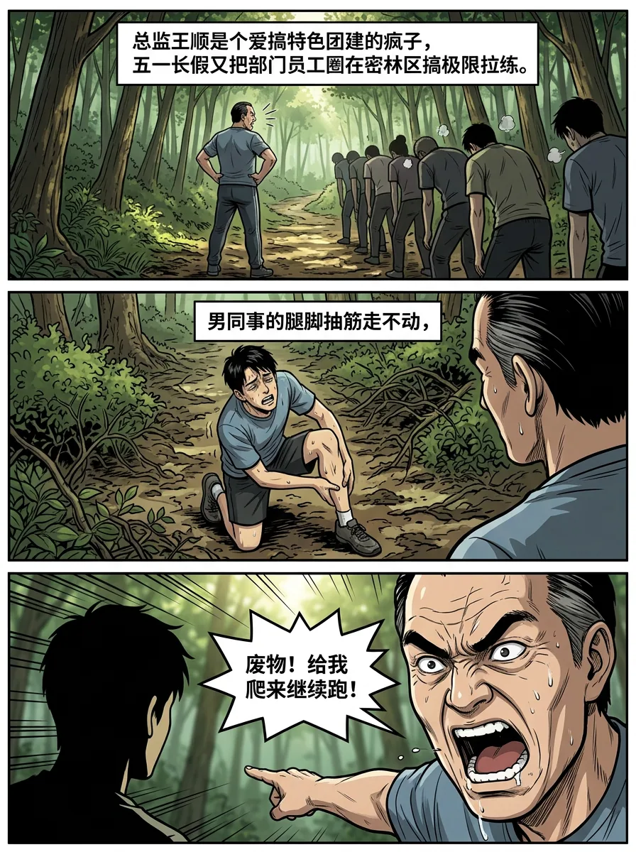 手撕爱搞团建的变态总监漫画节选第 1 页